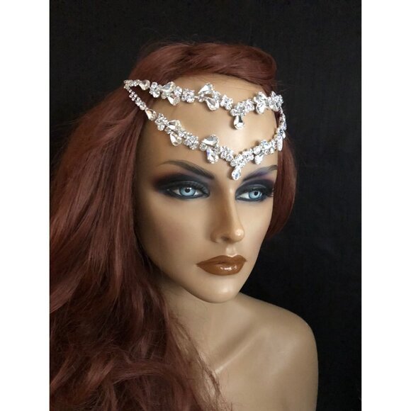 Wedding Bridal Hair Chain Headpiece Forehead Headband Wedding Hair Jewelry main image 7